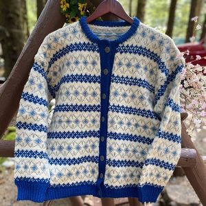 Wool cardigan sweater